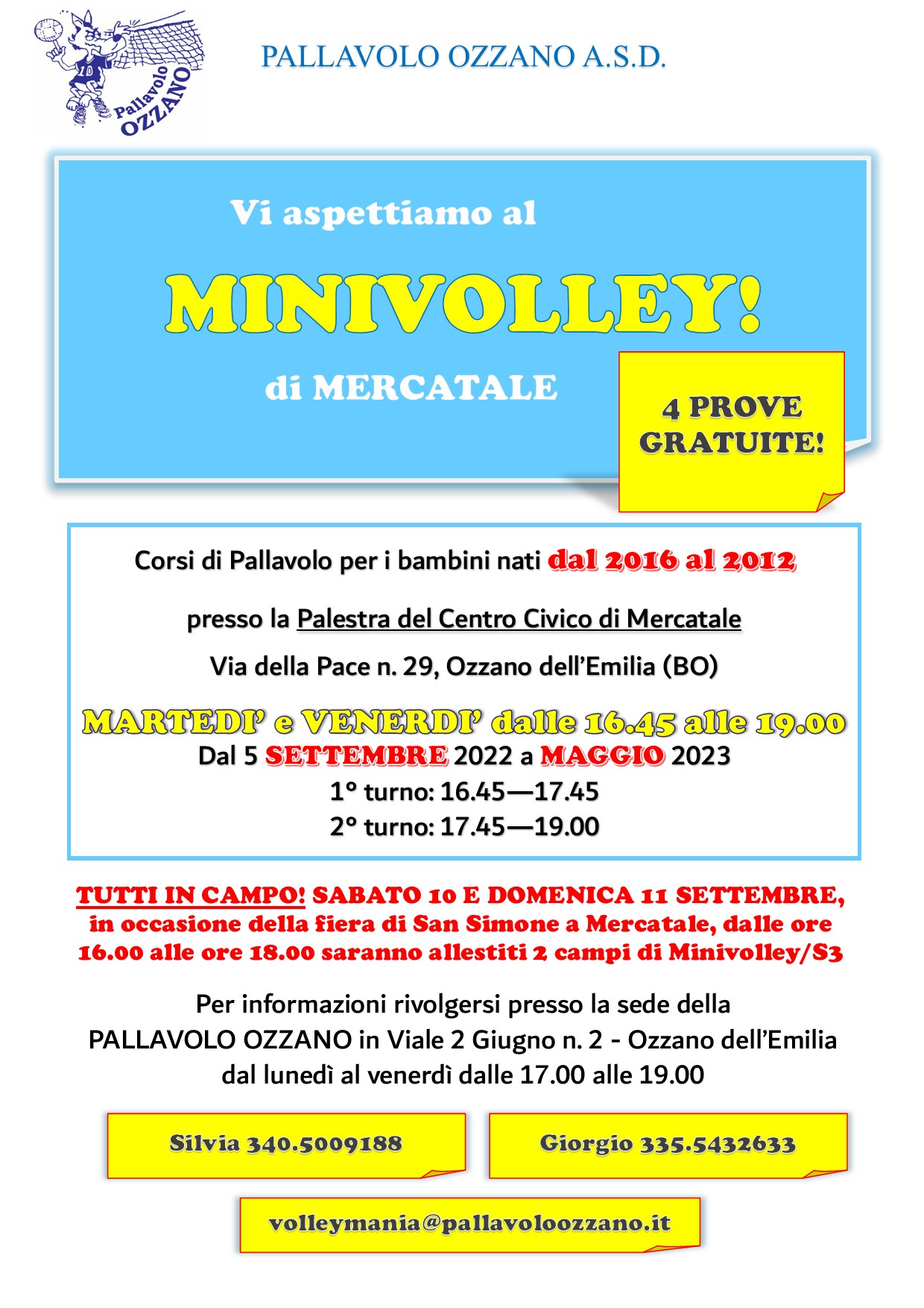 Scopri di più sull'articolo MINIVOLLEY MERCATALE